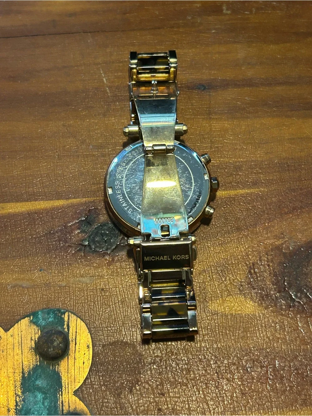 Michael Kors Parker MK5688 women's chronograph watch Gem-Set Bezel needs battery
